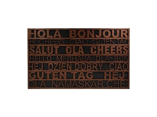 Коврик придверный 45*75 см медь Приветствие VORTEX 24272